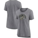 t@ieBNX fB[X TVc gbvX New Orleans Saints Fanatics Branded Women's Drop Back Modern TShirt Heathered Gray