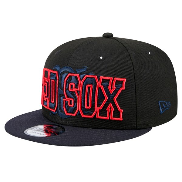 ニューエラ メンズ 帽子 アクセサリー Boston Red Sox New Era Splatter 9FIFTY Snapback Hat Black