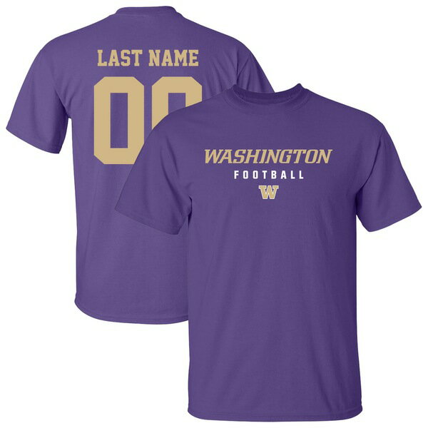 アスリートスレッド メンズ Tシャツ トップス Washington Huskies Unisex Collegiate Football NIL PickAPlayer TShirt Purple