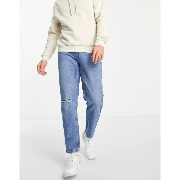 ニュールック メンズ デニムパンツ ボトムス New Look Straight Fit Jeans in Mid Blue Mid Blue