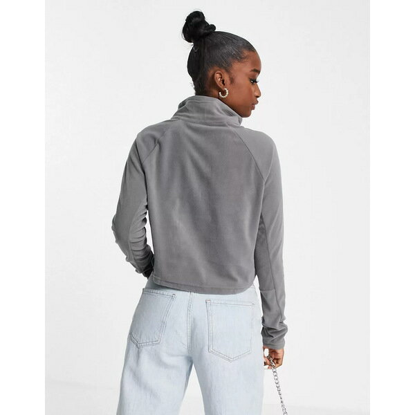 コロンビア レディース ジャケット＆ブルゾン アウター Columbia Glacial Cropped fleece in dark gray Exclusive at ASOS Dark Gray