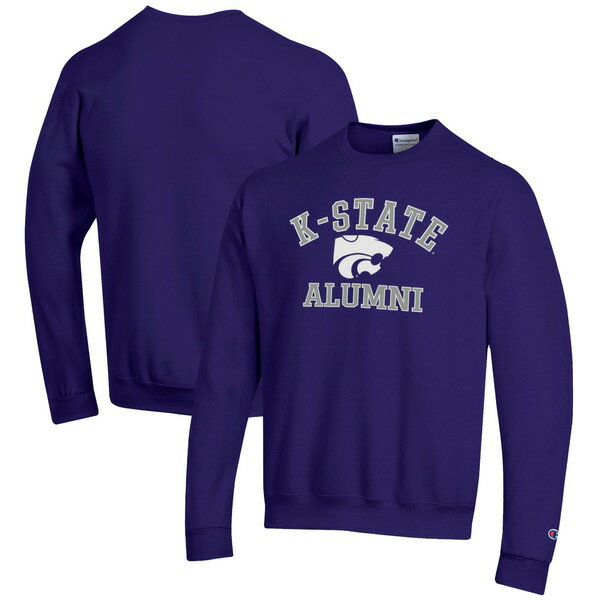 チャンピオン メンズ パーカー スウェットシャツ アウター Kansas State Wildcats Champion Alumni Logo Arch Pullover Sweatshirt Purple