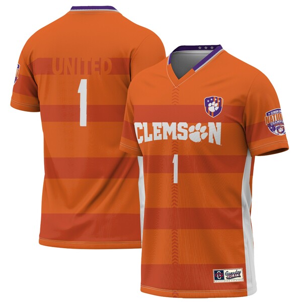 ǥ졼  ˥ե ȥåץ #1 Clemson Tigers GameDay Greats Unisex 2023 NCAA Men's Soccer National Champions FourStar Lightweight Fashion Jersey Orange