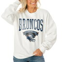 Q[fC fB[X p[J[EXEFbgVc AE^[ Denver Broncos Gameday Couture Women's Oversized Line Pullover Sweatshirt White