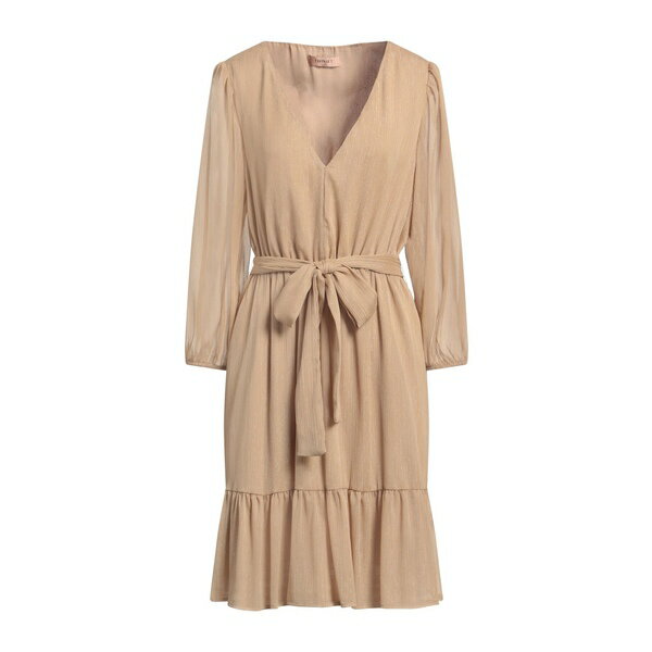 【送料無料】 ツインセット レディース ワンピース トップス Mini dresses Beige
