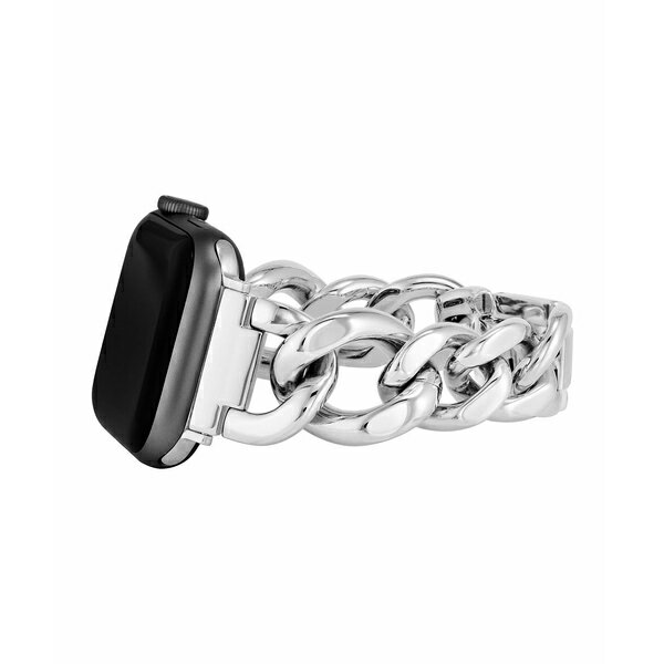 アンクライン レディース 腕時計 アクセサリー Women's Silver-Tone Mixed Metal Chain Link Bracelet for Apple Watch, Compatible with 38mm, 41mm, 41mm Silver-Tone