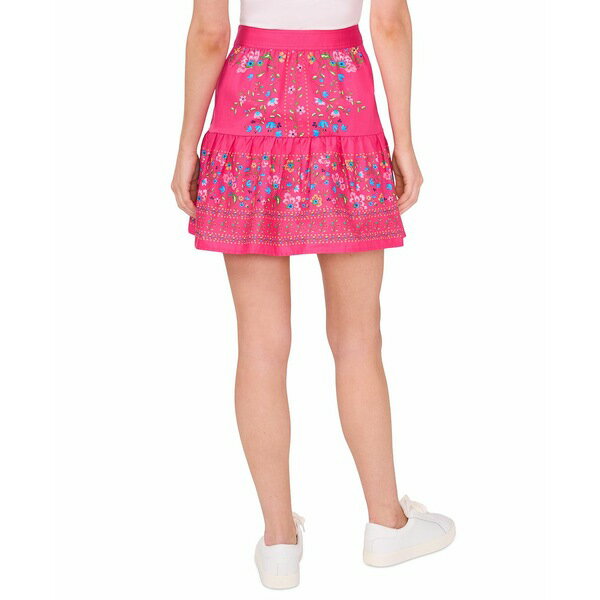 ZZ fB[X XJ[g {gX Women's A-Line Placed Print Ruffle Skirt Beetroot Pink