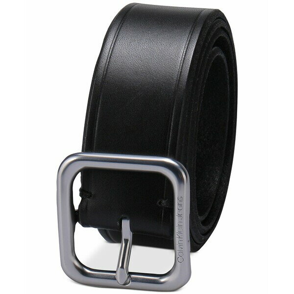 カルバンクライン ベルト（レディース） カルバンクライン レディース ベルト アクセサリー Women's Square Buckle Leather Pant Belt Black