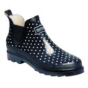 yz Kb^ fB[X TOXACEFA ANZT[ Lady Harper Ankle Wellington Navy Polka