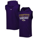 エムエスエックスバイミカエルストラハン メンズ パーカー スウェットシャツ アウター Baltimore Ravens MSX by Michael Strahan Relay Sleeveless Pullover Hoodie Purple