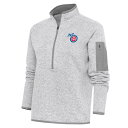 アンティグア レディース パーカー・スウェットシャツ アウター Iowa Cubs Antigua Women's Fortune HalfZip Pullover Jacket Heather Gray