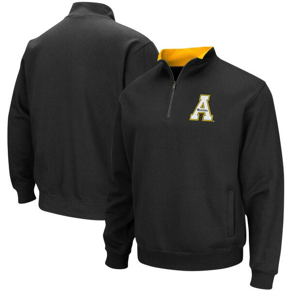 コロシアム メンズ ジャケット＆ブルゾン アウター Appalachian State Mountaineers Colosseum Tortugas Logo QuarterZip Pullover Jacket Black