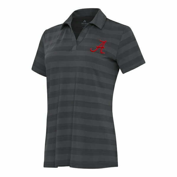 アンティグア レディース ポロシャツ トップス Alabama Crimson Tide Antigua Women's Tunnel Polo Pewter
