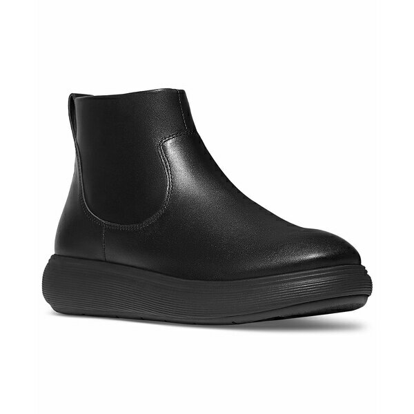 フィットフロップ レディース ブーツ シューズ Women's iQ-COMFF Leather Zip Ankle Booties All Black