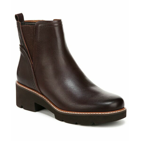 ナチュライザー レディース ブーツ シューズ Darry-Bootie Lug Sole Chelsea Booties Dark Brown Leather