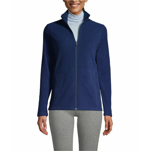 ランズエンド レディース ジャケット＆ブルゾン アウター Women's Anyweather Fleece Full Zip Jacket Deep sea navy