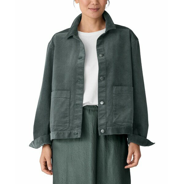 エイリーンフィッシャー レディース ジャケット＆ブルゾン アウター Women's Classic Collar Long Slee..