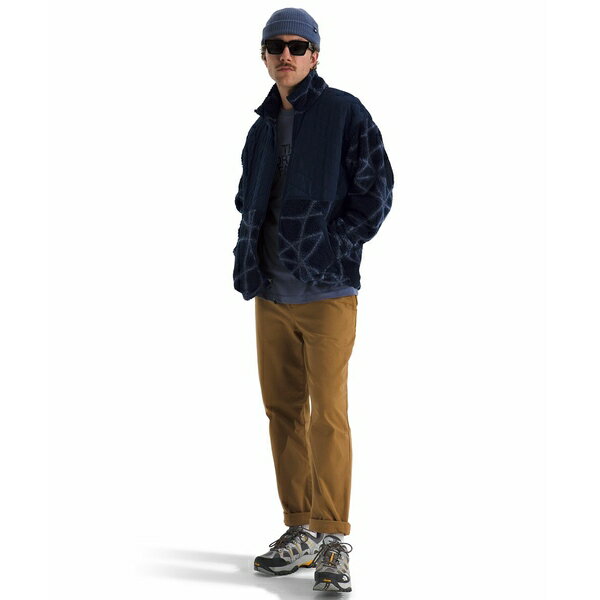 ノースフェイス メンズ ジャケット＆ブルゾン アウター Men's Cabin Fleece Full Zip Print Jacket Summit Navy Sun Halos Print