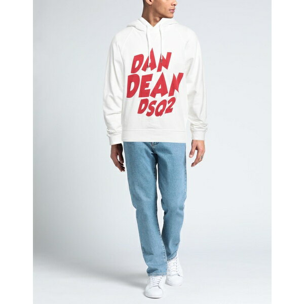 【送料無料】 ディースクエアード メンズ パーカー・スウェットシャツ アウター Sweatshirts White