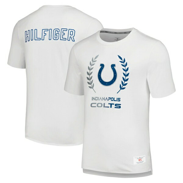 トミー ヒルフィガー メンズ Tシャツ トップス Indianapolis Colts Tommy Hilfiger Miles TShirt White