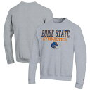 チャンピオン メンズ パーカー スウェットシャツ アウター Boise State Broncos Champion Gymnastics Stack Powerblend Pullover Sweatshirt Gray