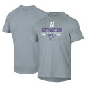 アンダーアーマー メンズ Tシャツ トップス Northwestern Wildcats Under Armour Lacrosse Icon Raglan Performance TShirt Gray