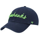 フォーティーセブン レディース 帽子 アクセサリー Seattle Seahawks '47 Women's Vocal Clean Up Adjustable Hat College Navy