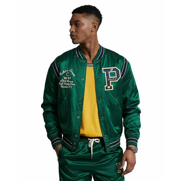 ラルフローレン メンズ ジャケット＆ブルゾン アウター Men's Satin Letterman Jacket New Forest