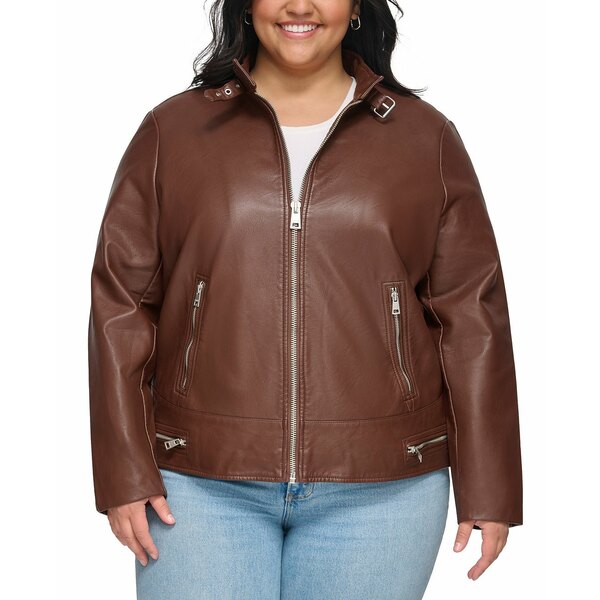 リーバイス レディース ジャケット&ブルゾン アウター Trendy Plus Size Updated Racer Jacket Chocolate Brown