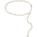 スティーブ マデン レディース ベルト アクセサリー Women's Two-Tone Paperclip Chain Belt Gold/silver