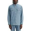 リーバイス メンズ シャツ トップス Men's Worker Relaxed-Fit Button-Down Chambray Shirt Billie Light Chambray