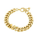 }CPR[X fB[X uXbgEoOEANbg ANZT[ Women's Statement Link Bracelet 14K Gold Plated Brass with Clear Stones Gold Tone