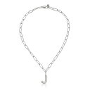 GeBJ fB[X lbNXE`[J[Ey_ggbv ANZT[ Paperclip Chain Initial Necklace Rhodium-J