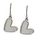 ラッキーブランド レディース ピアス＆イヤリング アクセサリー Silver-Tone Mother-of-Pearl Heart Drop Earrings Silver