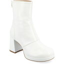 ジャーニーコレクション レディース ブーツ シューズ Women 039 s Aylani Tru Comfort Foam Crinkle Patent Faux Leather Platform Boots Bone