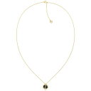 トミー ヒルフィガー レディース ネックレス・チョーカー・ペンダントトップ アクセサリー Women's Stone Stainless Steel Necklace Gold