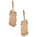 iAh[ fB[X sAXCO ANZT[ Gold-Tone Pav&eacute; & Blush Crackled Stone Drop Earrings Blush