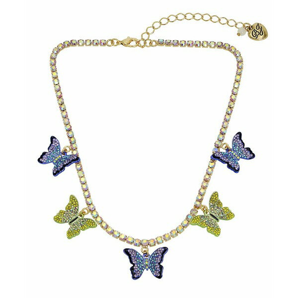 xbcBW\ fB[X lbNXE`[J[Ey_ggbv ANZT[ Faux Stone Butterfly Bib Necklace Multi, Gold