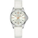 ハミルトン カーキ 腕時計（レディース） ハミルトン レディース 腕時計 アクセサリー Women's Swiss Automatic Khaki Aviation White Leather Strap Watch 36mm White