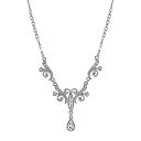 2028 fB[X lbNXE`[J[Ey_ggbv ANZT[ Silver-Tone Crystal Teardrop Necklace 15