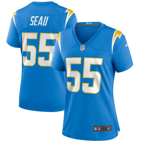 ナイキ レディース ユニフォーム トップス Junior Seau Los Angeles Chargers Nike Women's Game Retired Player Jersey Powder Blue