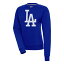 ƥ ǥ ѡåȥ  Los Angeles Dodgers Antigua Women's Victory Chenille Pullover Sweatshirt Royal