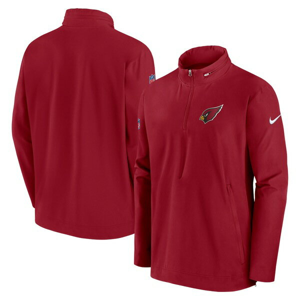 ナイキ メンズ パーカー・スウェットシャツ アウター Arizona Cardinals Nike Sideline Coach HalfZip Jacket Cardinal
