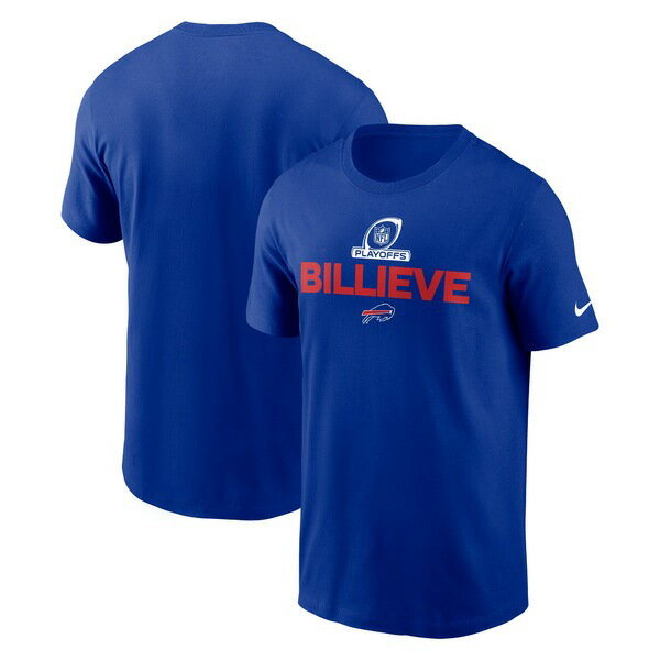 ナイキ メンズ Tシャツ トップス Buffalo Bills Nike 2024 NFL Playoffs Billieve TShirt Royal