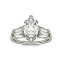 `[Y Ah Ro[h fB[X O ANZT[ Moissanite Marquise Engagement Ring (3-1/3 Carat Total Weight Diamond Equivalent) in 14K White Gold White Gold