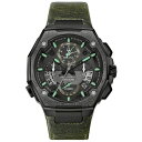 uo Y rv ANZT[ Men's Precisionist Chronograph Green Leather Strap Watch 44.7x46.8mm, A Special Edition Green