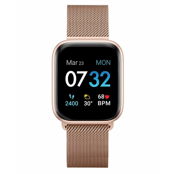 アイ タッチ レディース 腕時計 アクセサリー Air 3 Unisex Touchscreen Smartwatch Fitness Tracker: Rose Gold Case with Rose Gold Mesh Strap 40mm Rose Gold