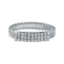 2028 fB[X uXbgEoOEANbg ANZT[ Silver-Tone Clear Crystal Rhinestone Slim Belt Bracelet White