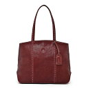 オールドトレンド レディース トートバッグ バッグ Women 039 s Genuine Leather Dancing Bamboo Tote Bag Burgundy