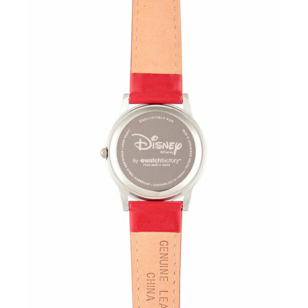 ディズニー イーウォッチファクトリー レディース 腕時計 アクセサリー Disney Mickey Mouse Women's Silver Cardiff Alloy Watch Red